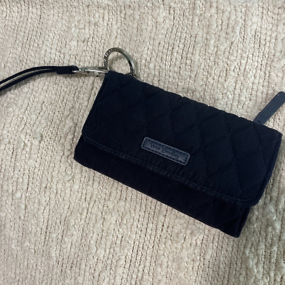 Vera Bradley navy wristlet wallet